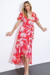 CRAZY IN LOVE WOVEN MIDI DRESS - Flying Tomato - Flyclothing LLC