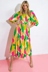 A SECOND THOUGHT WOVEN MIDI DRESS - Flying Tomato - Flyclothing LLC