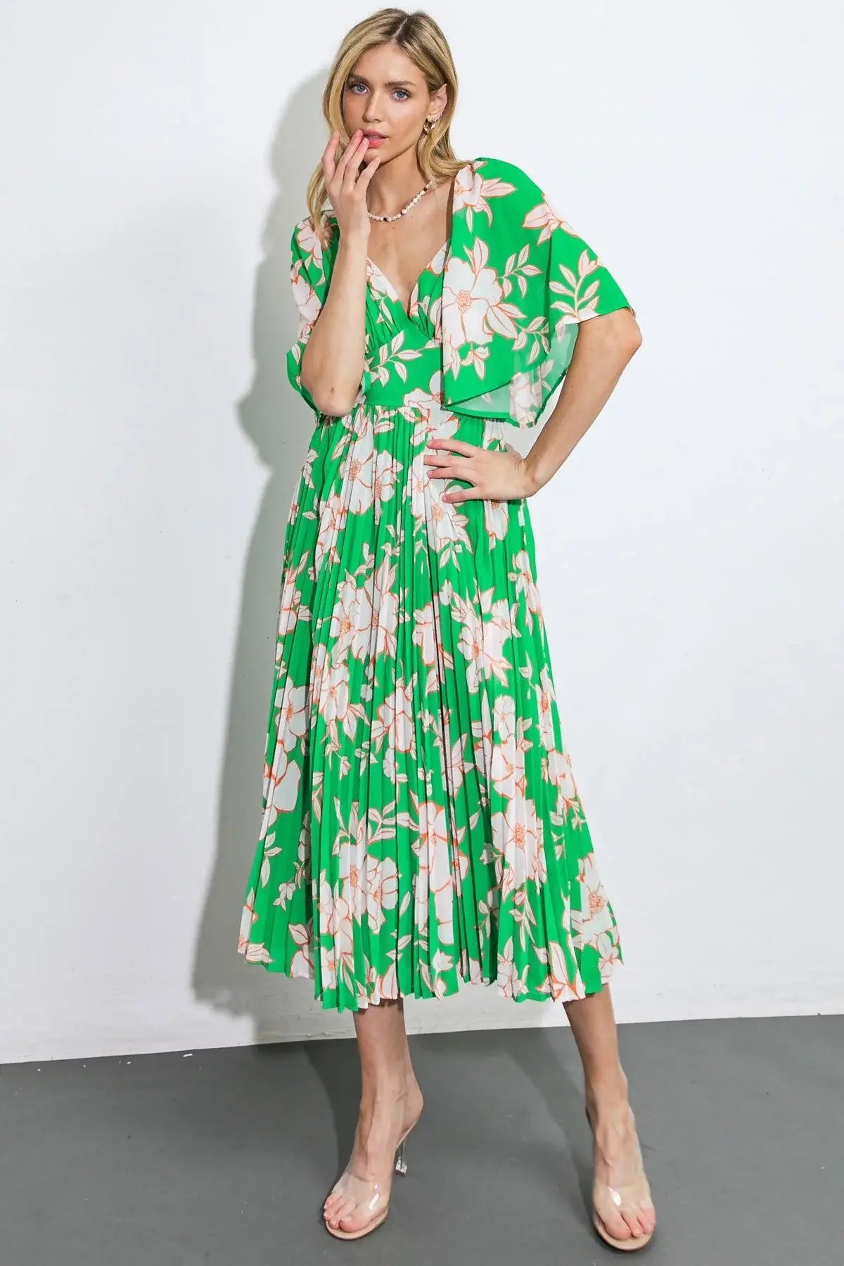 MESSAGE IN A BOTTLE WOVEN MIDI DRESS - Flying Tomato - Flyclothing LLC