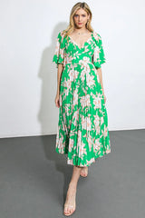 MESSAGE IN A BOTTLE WOVEN MIDI DRESS - Flying Tomato - Flyclothing LLC