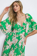 MESSAGE IN A BOTTLE WOVEN MIDI DRESS - Flying Tomato - Flyclothing LLC
