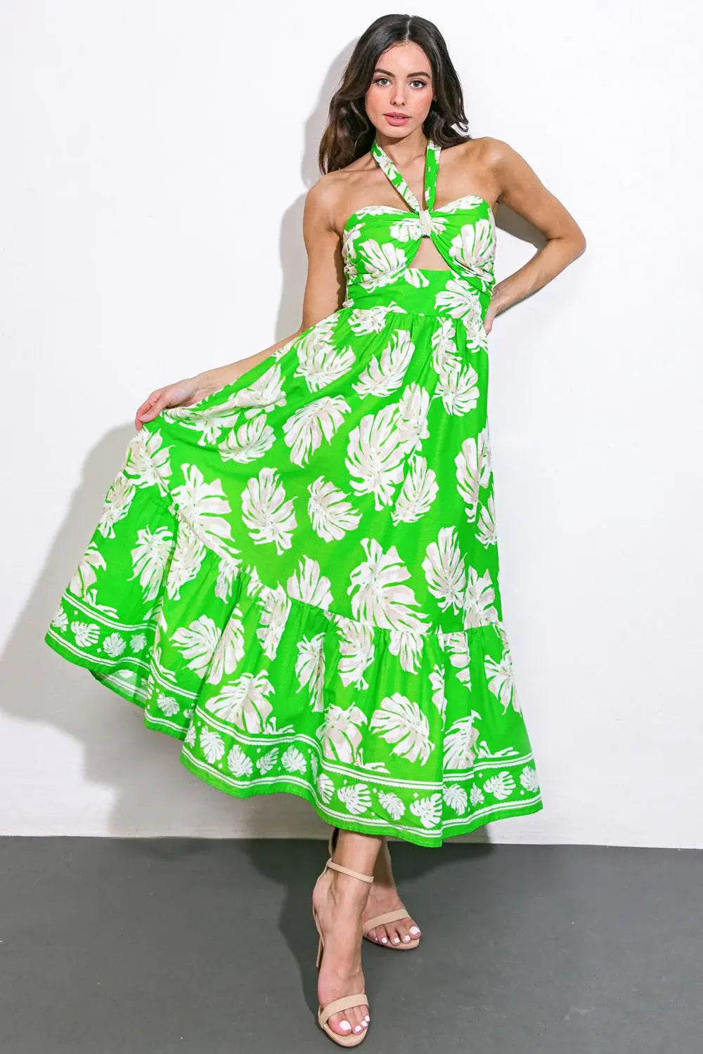 CAUSE A SCENE WOVEN MIDI DRESS - Flying Tomato - Flyclothing LLC