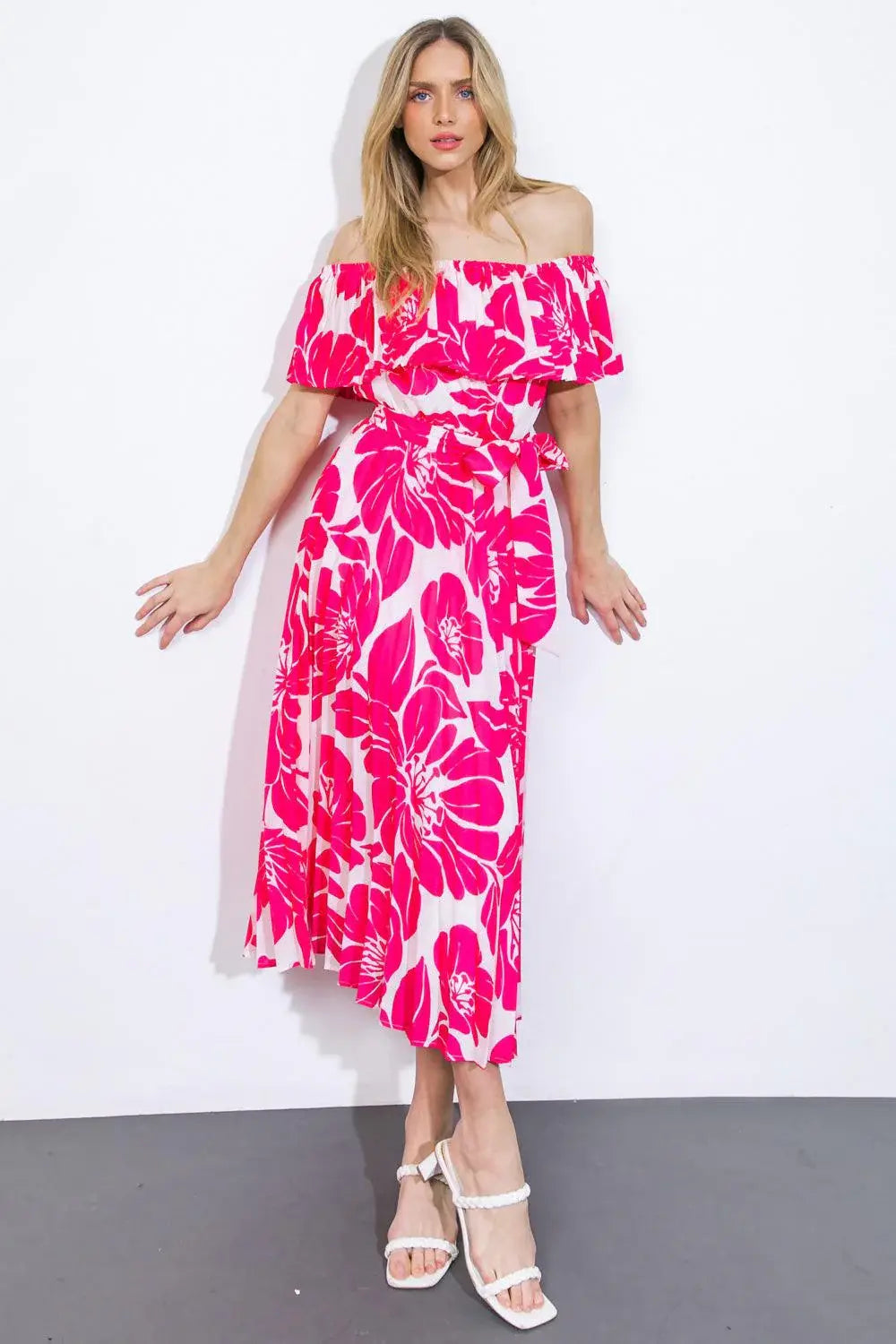 LOVE SCRIPT WOVEN MIDI DRESS - Flying Tomato - Flyclothing LLC