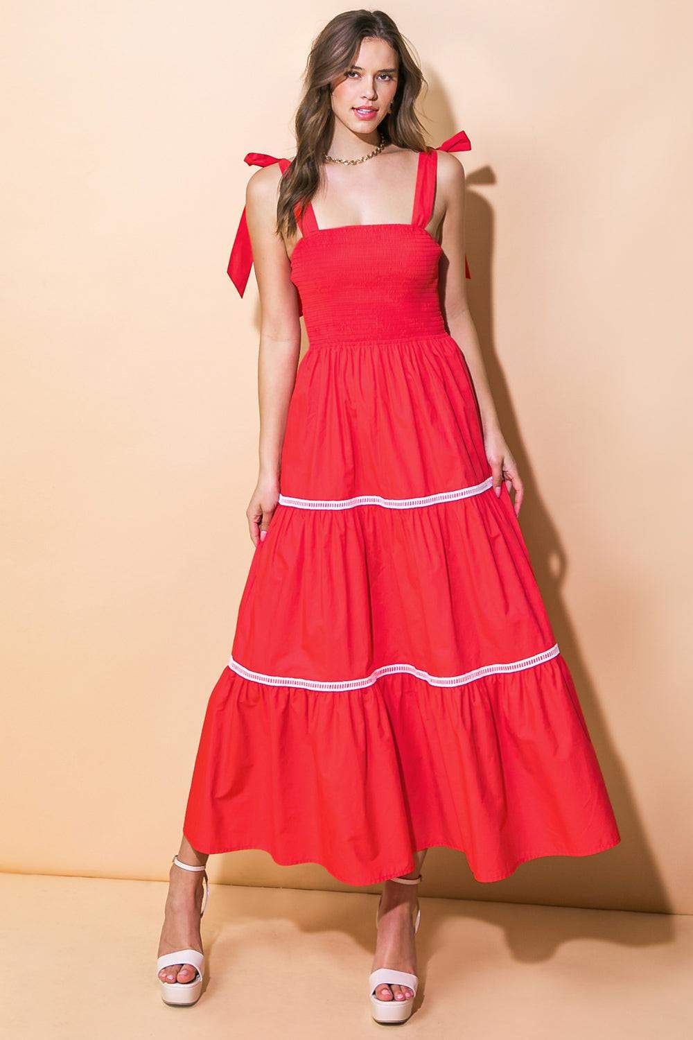 BETTER THAN EVER POPLIN MIDI DRESS - Flying Tomato - Flyclothing LLC