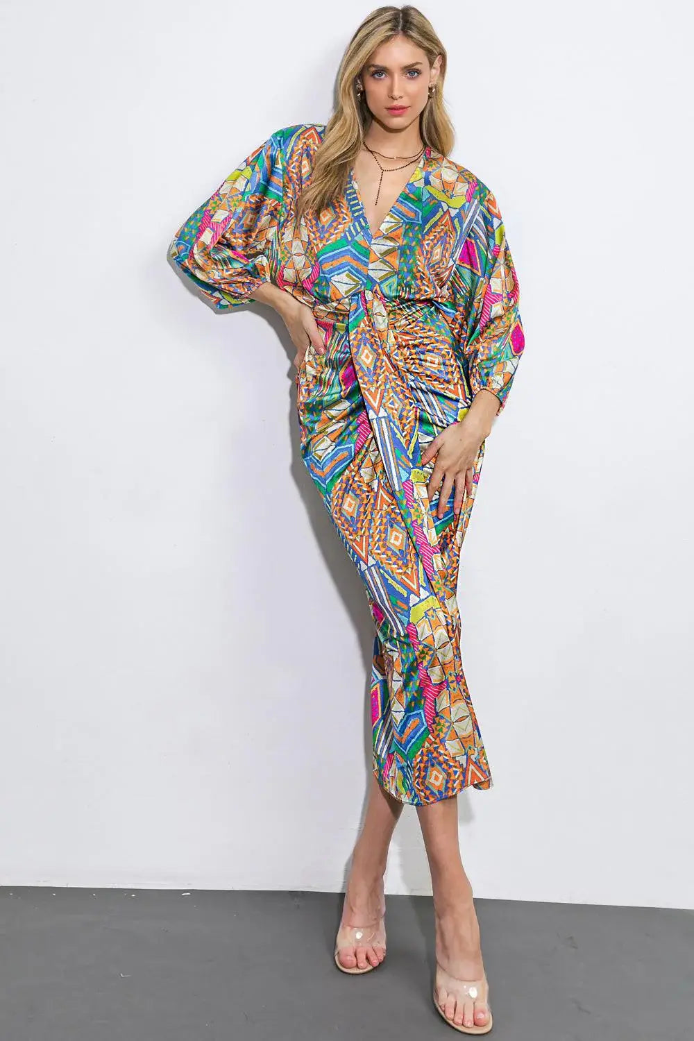 NOTHING'S CHANGED WOVEN MIDI DRESS - Flying Tomato - Flyclothing LLC