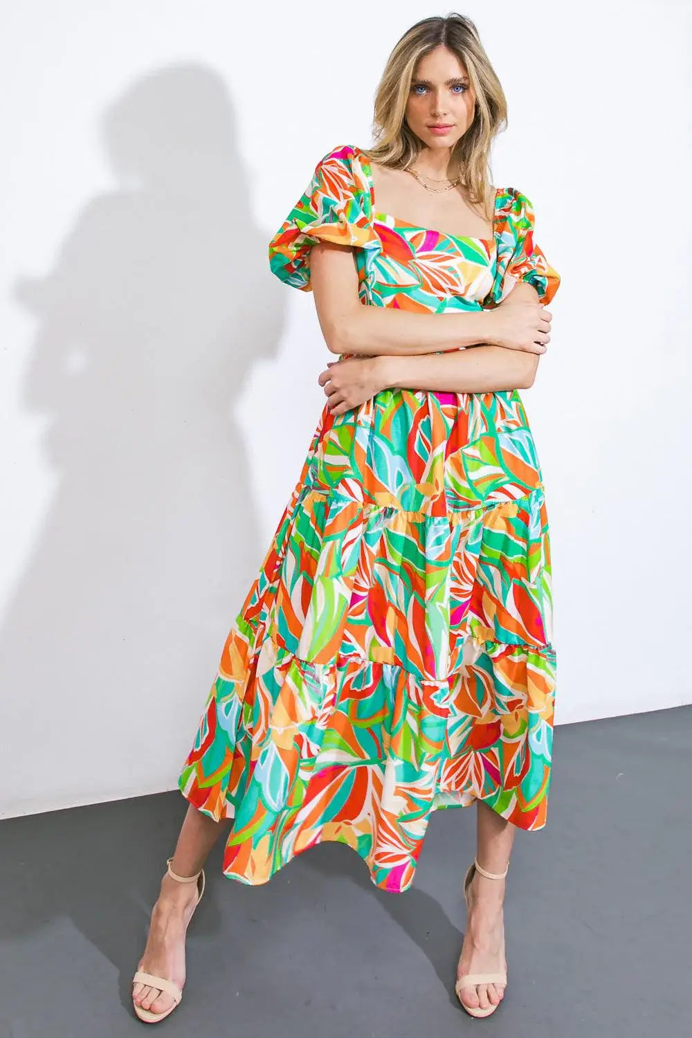 LONG LOST LOVER WOVEN MIDI DRESS - Flying Tomato - Flyclothing LLC