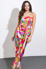 I'VE SEEN IT ALL WOVEN MIDI DRESS - Flying Tomato - Flyclothing LLC