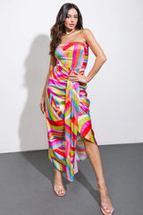 I'VE SEEN IT ALL WOVEN MIDI DRESS - Flying Tomato - Flyclothing LLC