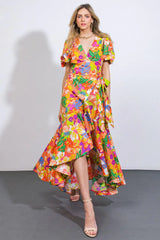 GARDEN OF LIFE WOVEN MIDI DRESS - Flying Tomato - Flyclothing LLC