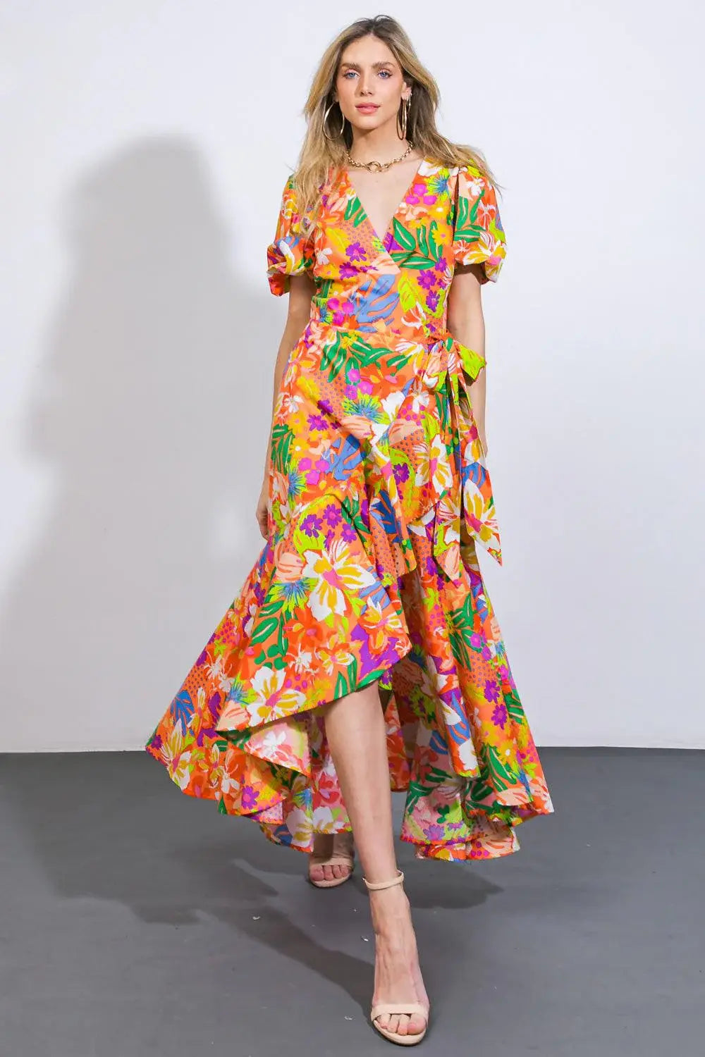 GARDEN OF LIFE WOVEN MIDI DRESS - Flying Tomato - Flyclothing LLC
