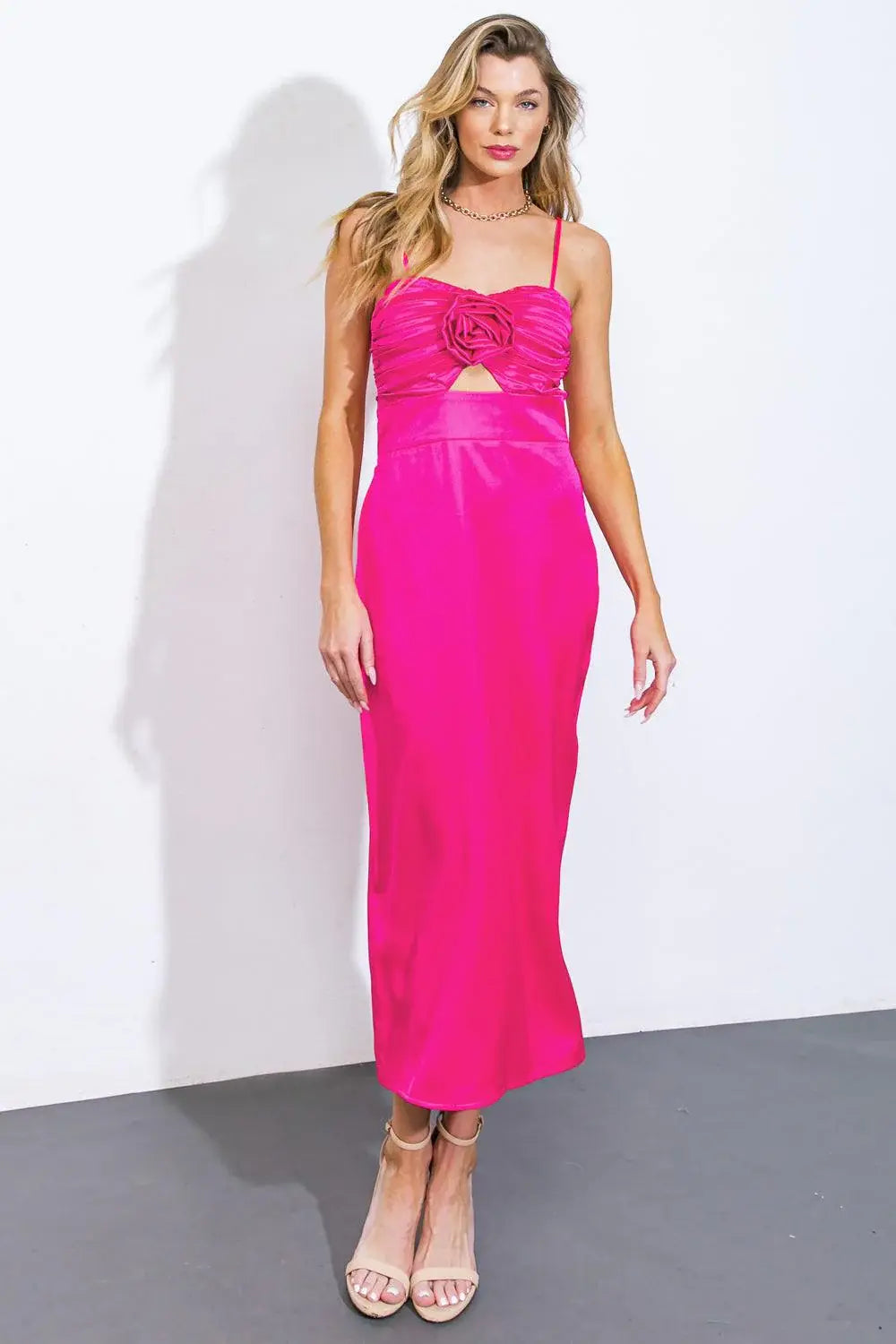SHE'S GOT WOVEN MIDI DRESS - Flying Tomato - Flyclothing LLC