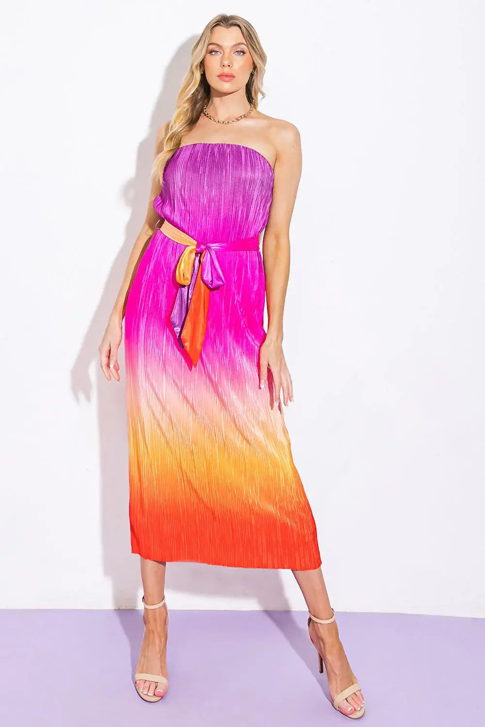 GIVE IT A GO IN GARDEN MIDI DRESS - Flying Tomato - Flyclothing LLC