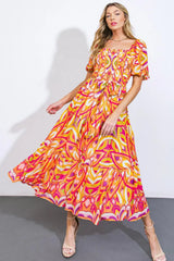 IT'S YOUR PLACE WOVEN MIDI DRESS - Flying Tomato - Flyclothing LLC
