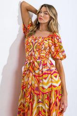 IT'S YOUR PLACE WOVEN MIDI DRESS - Flying Tomato - Flyclothing LLC