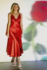 BEYOND WORDS WOVEN MIDI DRESS - Flying Tomato - Flyclothing LLC