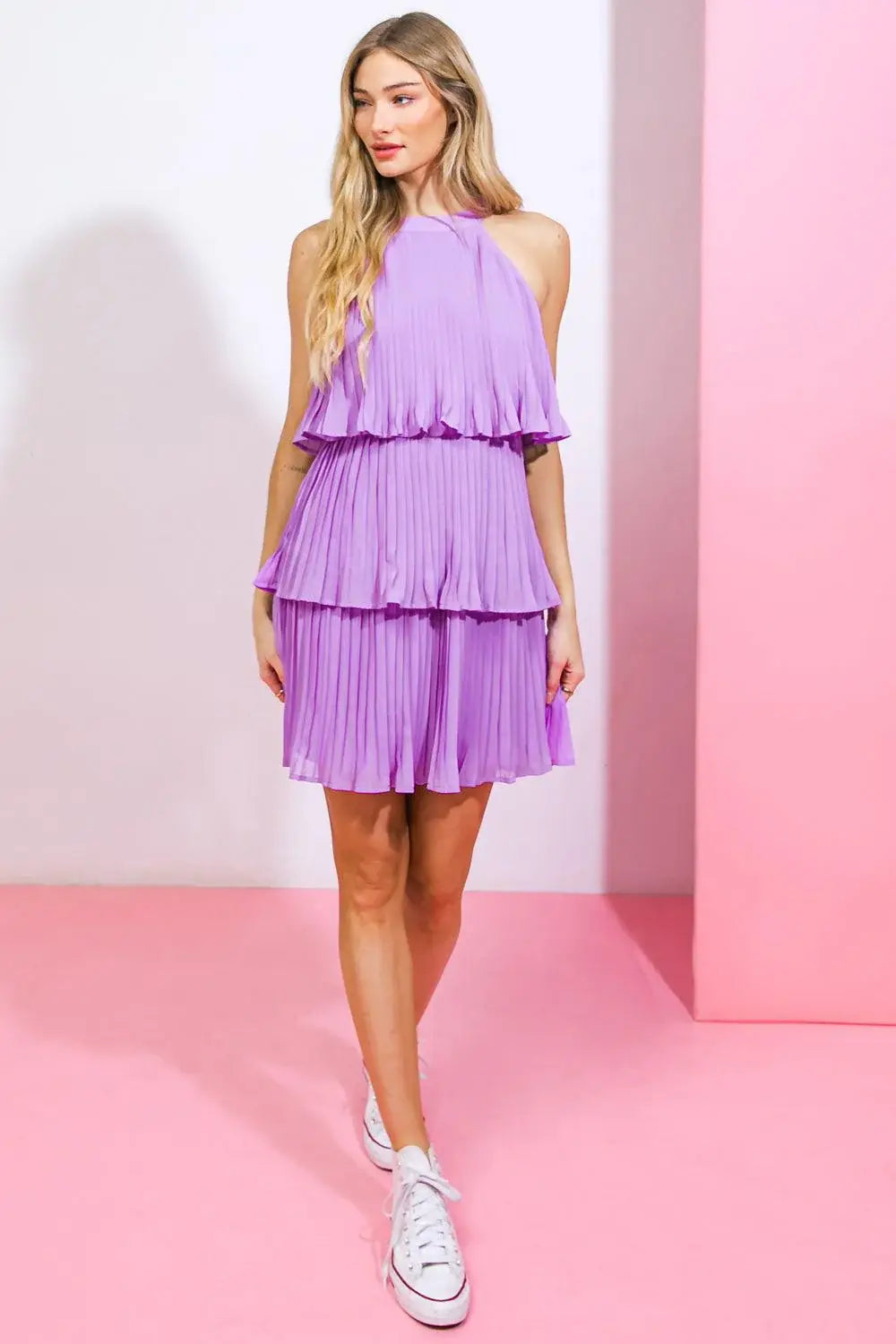 BOARDWALK DATES WOVEN MINI DRESS - Flying Tomato - Flyclothing LLC