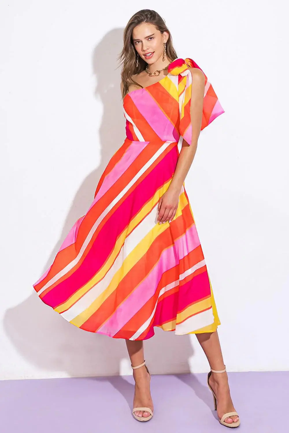 SWEETEN THE DAY WOVEN MIDI DRESS - Flying Tomato - Flyclothing LLC