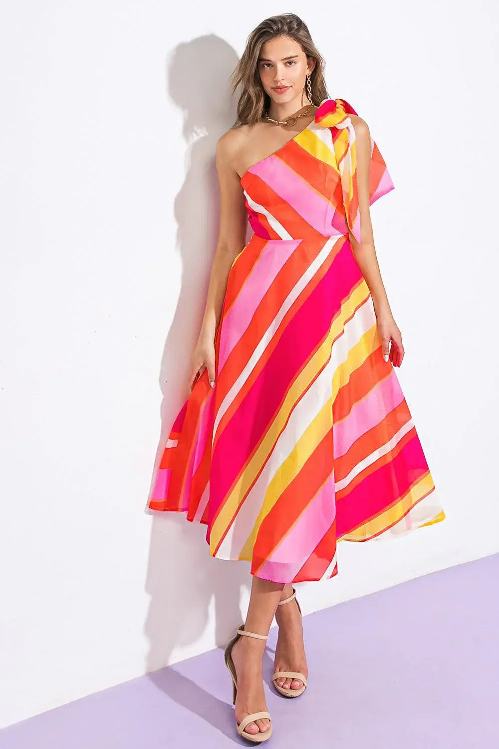 SWEETEN THE DAY WOVEN MIDI DRESS - Flying Tomato - Flyclothing LLC