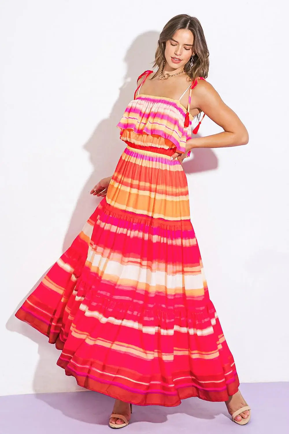MY DEAREST DARLING WOVEN MAXI DRESS - Flying Tomato - Flyclothing LLC