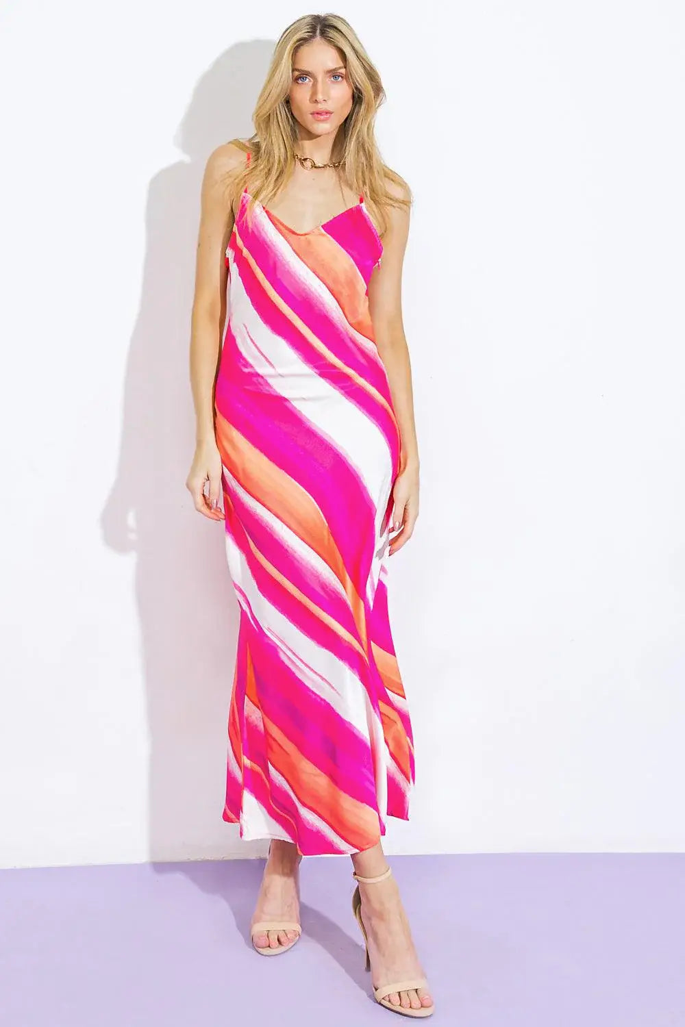 SPRING FLING WOVEN MIDI DRESS - Flying Tomato - Flyclothing LLC