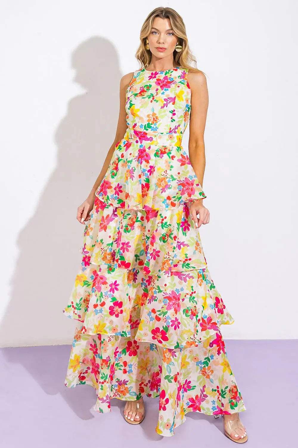 DEL REY HIGH RISE WOVEN MAXI DRESS - Flying Tomato - Flyclothing LLC