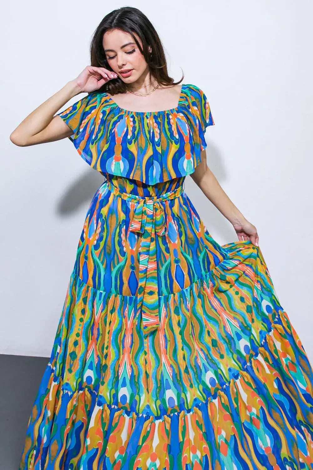 DARE TO BE YOU WOVEN MAXI DRESS - Flying Tomato - Flyclothing LLC