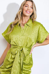 COMING TO MY SENSES WOVEN SATIN MIDI DRESS - Flying Tomato - Flyclothing LLC