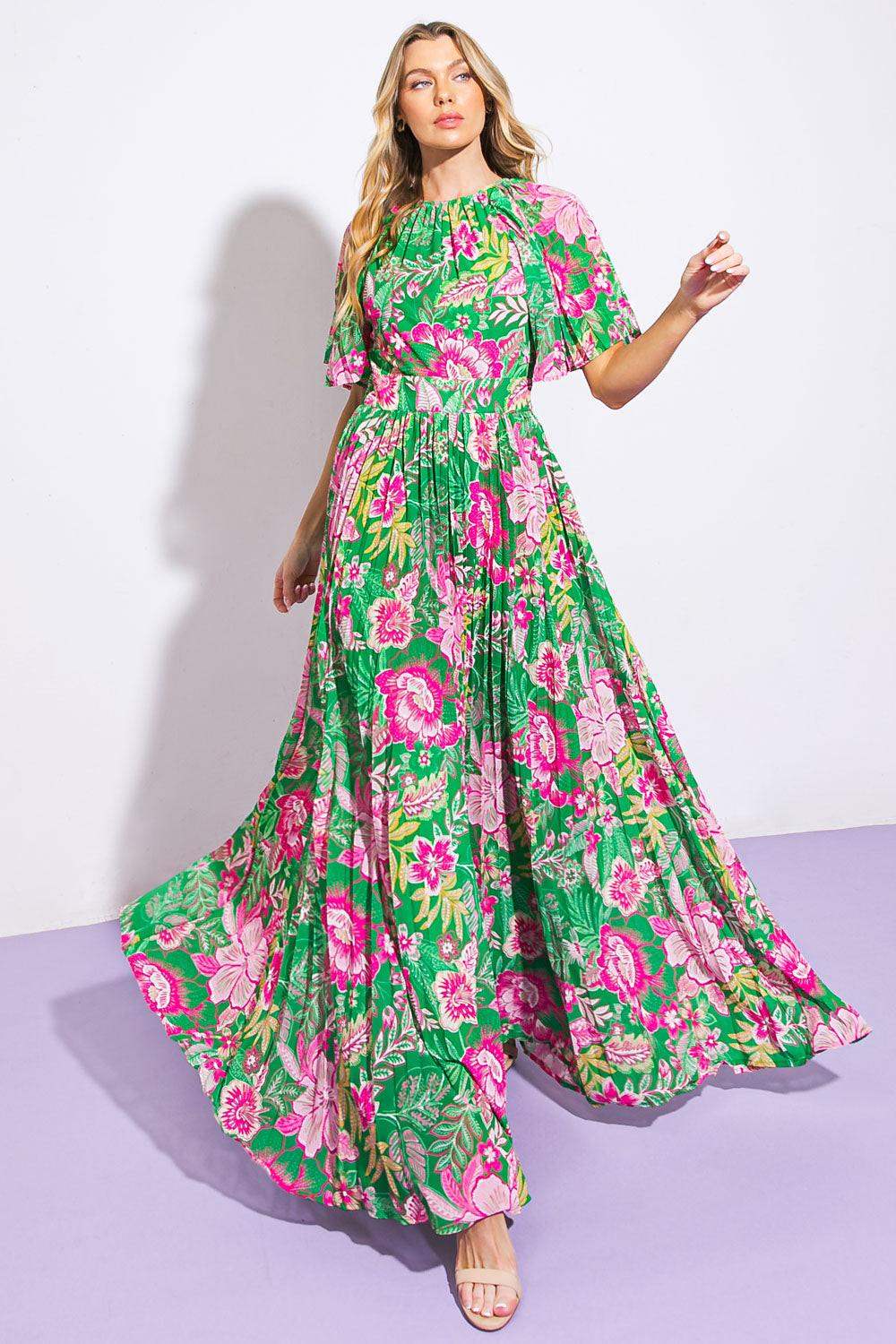 ALL NIGHT REVIVAL WOVEN MAXI DRESS - Flying Tomato - Flyclothing LLC