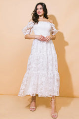 LOVE IN YOUR EYES WOVEN MIDI DRESS - Flying Tomato - Flyclothing LLC