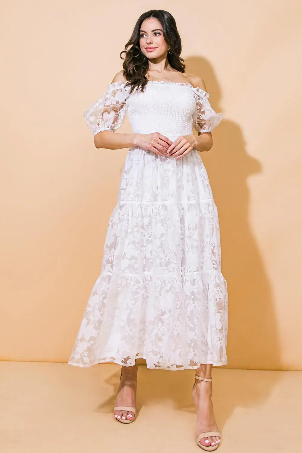 LOVE IN YOUR EYES WOVEN MIDI DRESS - Flying Tomato - Flyclothing LLC