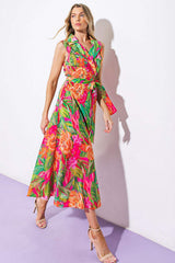 EVERYDAY DREAMS WOVEN MIDI DRESS - Flying Tomato - Flyclothing LLC