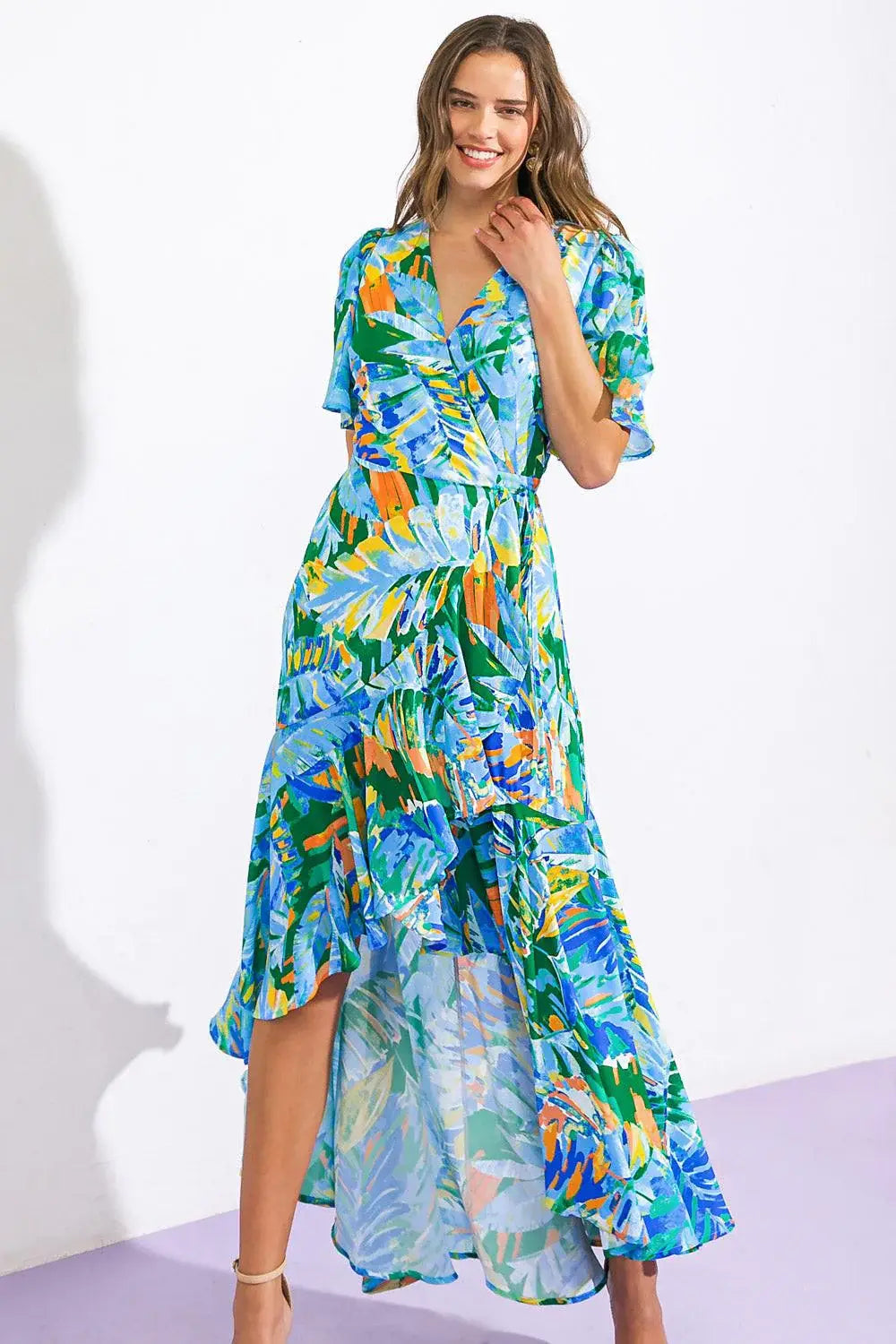 UNEXPECTED SURPRISE WOVEN HI-LO DRESS - Flying Tomato - Flyclothing LLC