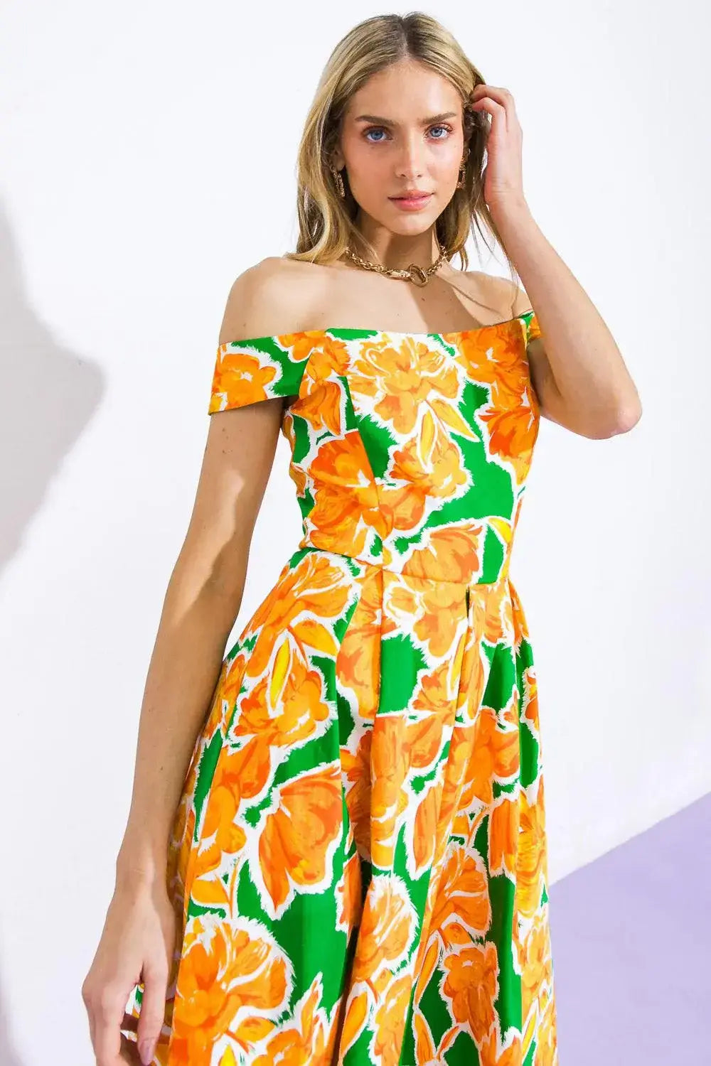 WHERE I WANT TO BE TWILL MIDI DRESS - Flying Tomato - Flyclothing LLC