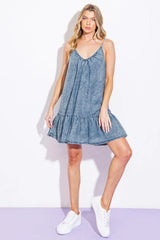 NASHVILLE GIRL WOVEN MINI DRESS - Flying Tomato - Flyclothing LLC