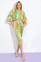BEST IMPRESSIONS WOVEN SATIN MIDI DRESS - Flying Tomato - Flyclothing LLC