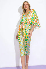 BEST IMPRESSIONS WOVEN SATIN MIDI DRESS - Flying Tomato - Flyclothing LLC