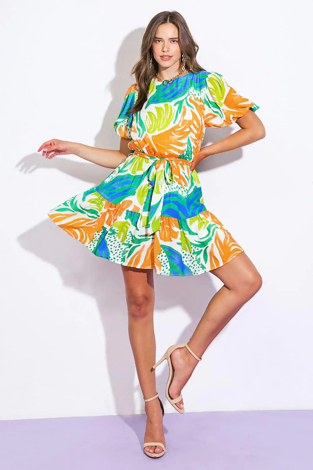 LISTEN TO THE MUSIC WOVEN MINI DRESS - Flying Tomato - Flyclothing LLC