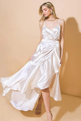 POETRY OF THE HEART WOVEN MIDI DRESS - Flying Tomato - Flyclothing LLC