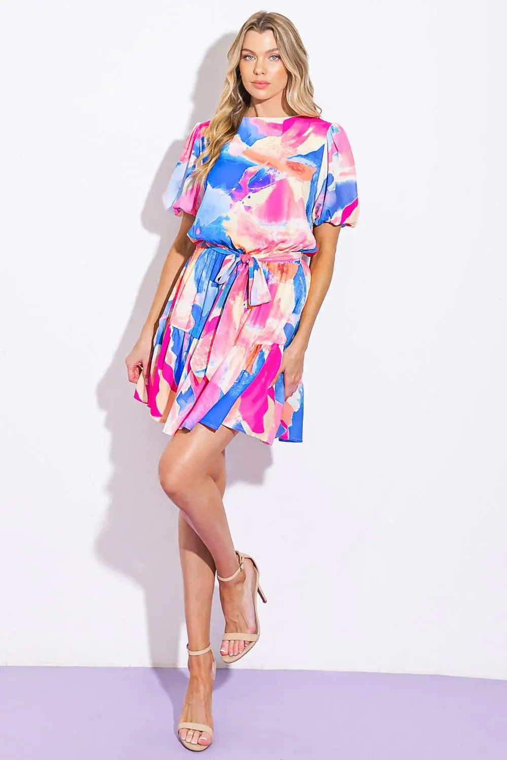 BAYSIDE BRUNCH WOVEN MINI DRESS - Flying Tomato - Flyclothing LLC