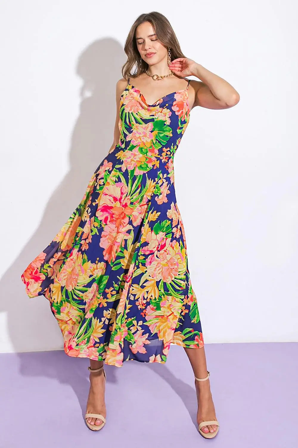 SWEETEST SOUL WOVEN MIDI DRESS - Flying Tomato - Flyclothing LLC