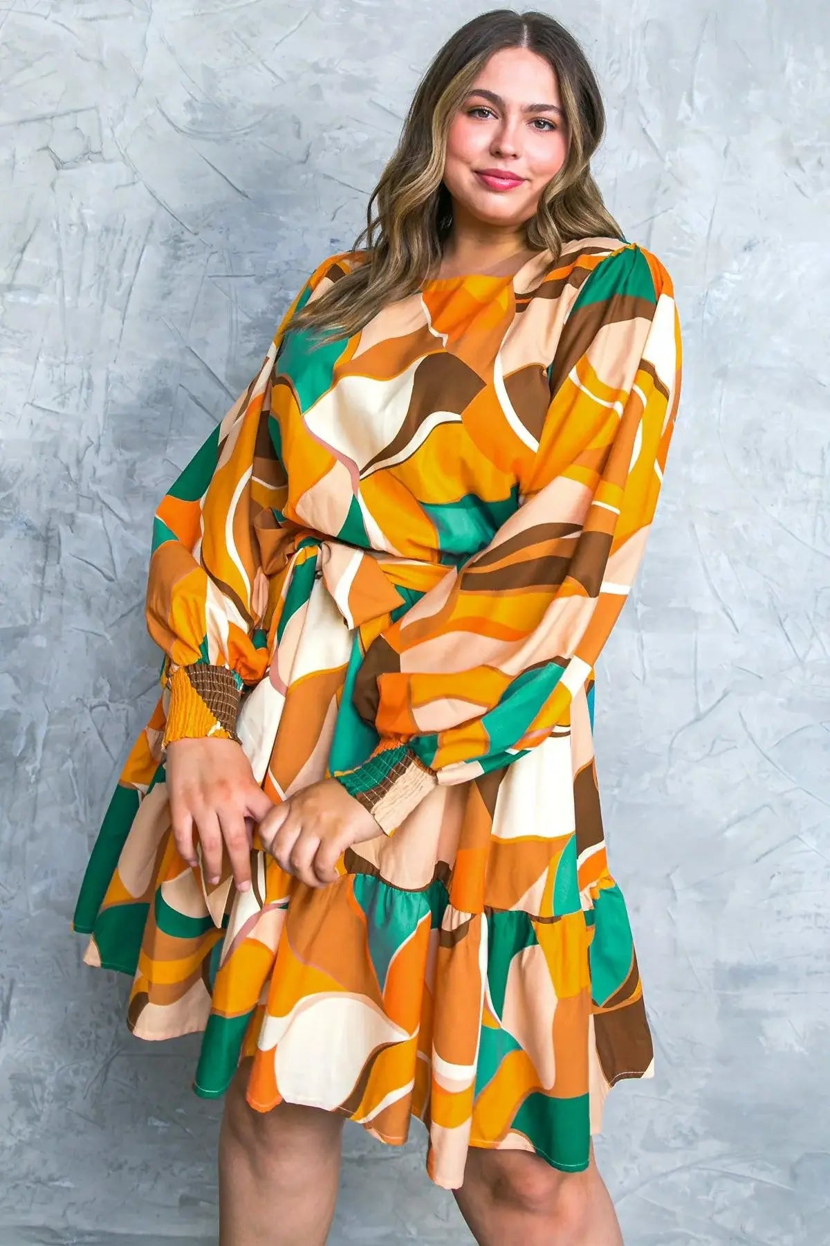 FEEL HAPPINESS WOVEN MINI DRESS - Flying Tomato - Flyclothing LLC