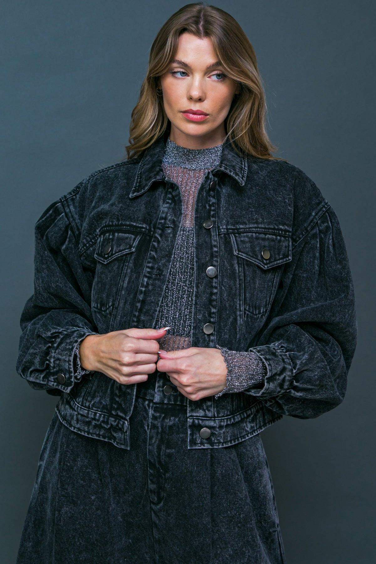 SEE YOU GO DENIM JACKET - Flying Tomato - Flyclothing LLC