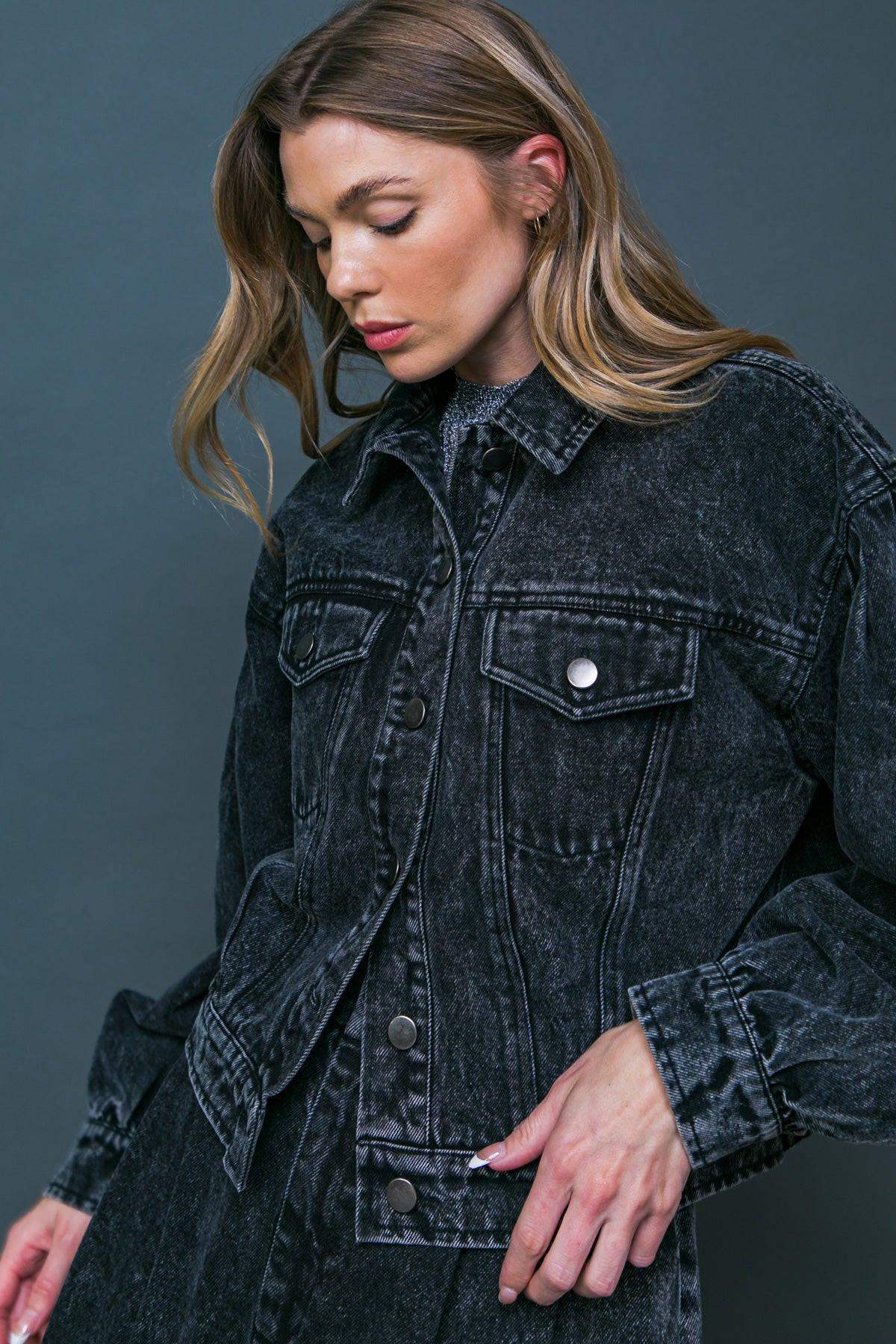 SEE YOU GO DENIM JACKET - Flying Tomato - Flyclothing LLC