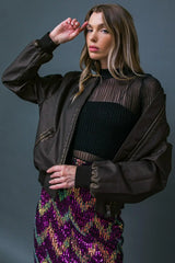 MY GREATEST JOY LEATHER JACKET - Flying Tomato - Flyclothing LLC