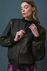 MY GREATEST JOY LEATHER JACKET - Flying Tomato - Flyclothing LLC