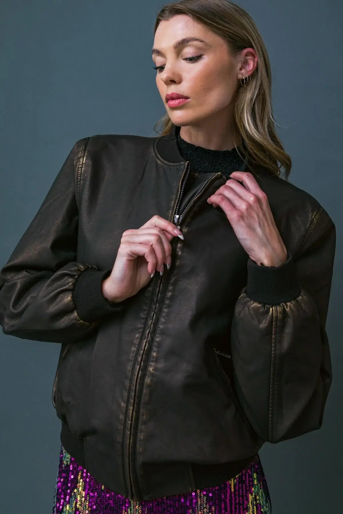 MY GREATEST JOY LEATHER JACKET - Flying Tomato - Flyclothing LLC