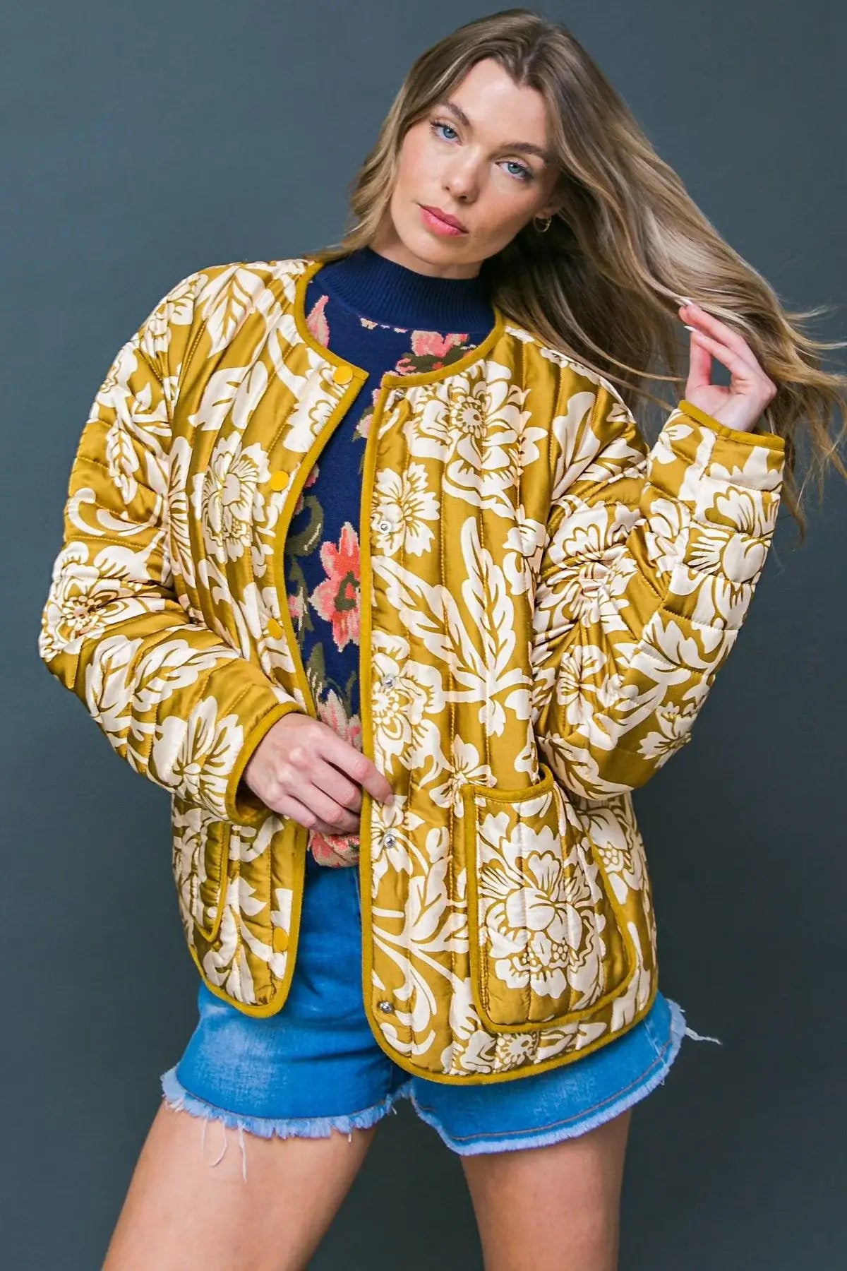 TOTALLY CONVINCED WOVEN PUFF JACKET - Flying Tomato - Flyclothing LLC