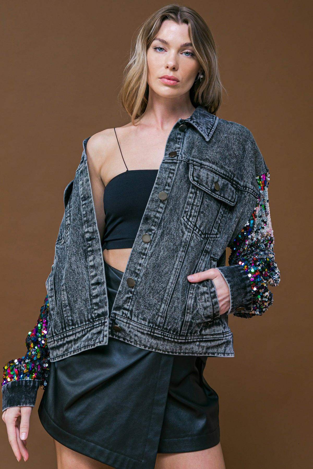 GOING THERE WASHED DENIM JACKET - Flying Tomato - Flyclothing LLC