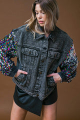 GOING THERE WASHED DENIM JACKET - Flying Tomato - Flyclothing LLC