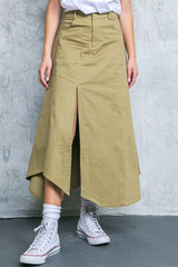 COMPLETE CRUSH TWILL MIDI SKIRT - Flying Tomato - Flyclothing LLC